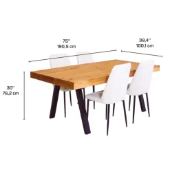Table with 4 Chairs - White Best