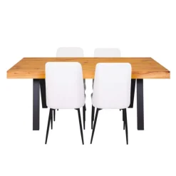 Table with 4 Chairs - White Best
