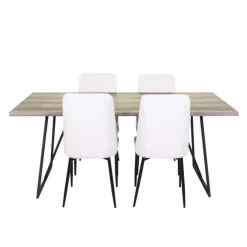 Table with 4 Chairs - White Discount