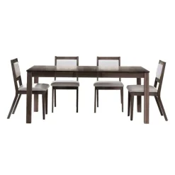 Arboit Poitras Table with Extension Leaf (54" to 70") and 4 Chairs - Slate Hot