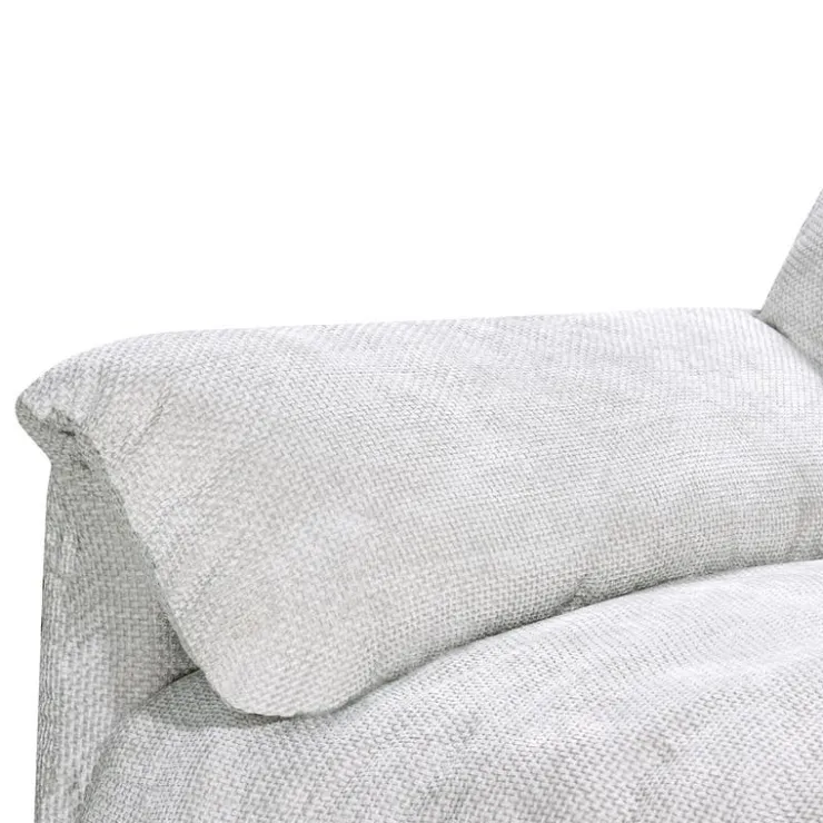 Textured Velvet Feather-Filled Armchair - Beige White/Beige Outlet