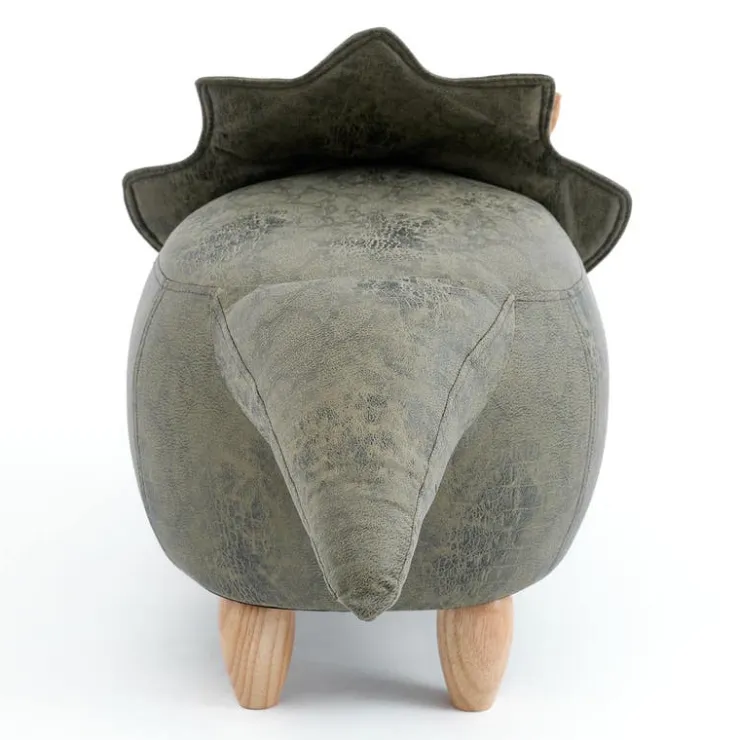 Triceratops-Shaped Kids Pouf – 37.8" x 14.2" x 14.6" Green Hot