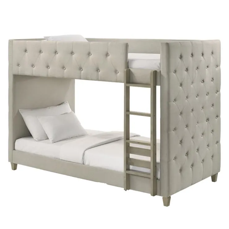 Tufted Bunk Bed - 39/39 Grey Outlet
