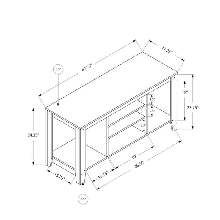 Monarch TV Stand 48" - Espresso Clearance