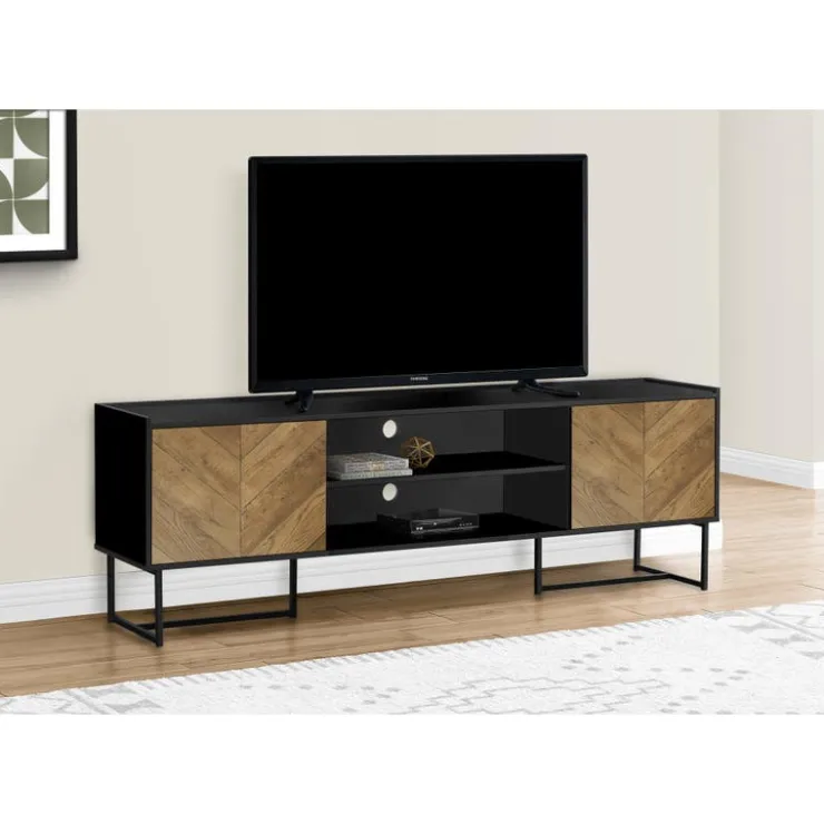Monarch TV Stand 72" - Black Hot