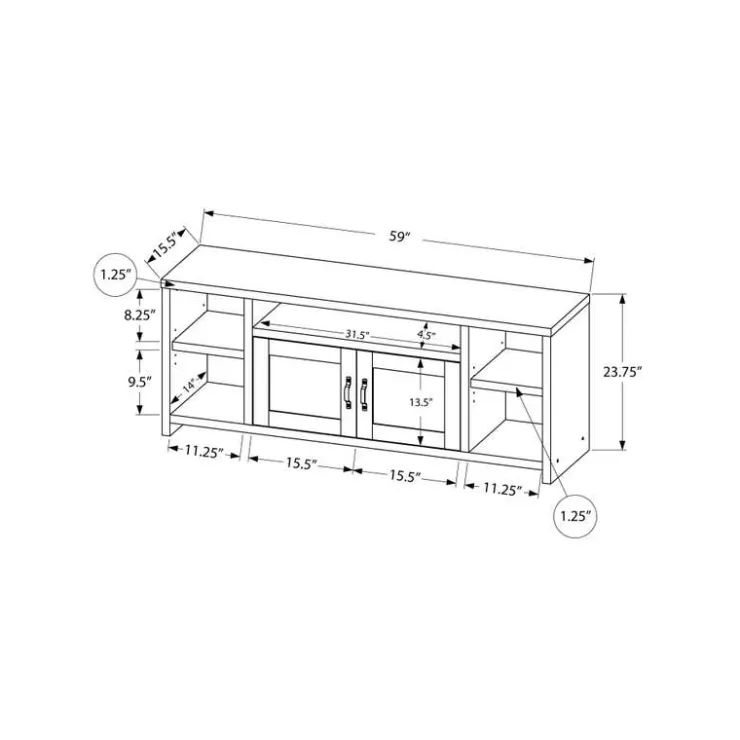 Monarch TV Stand 60" - Black Best