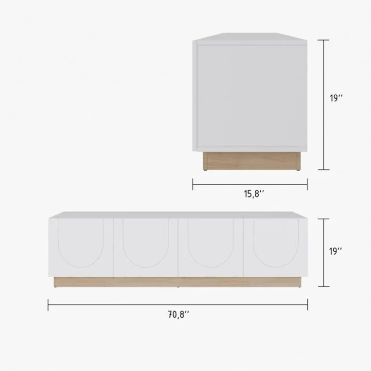Nexera TV Stand 72" - White Outlet