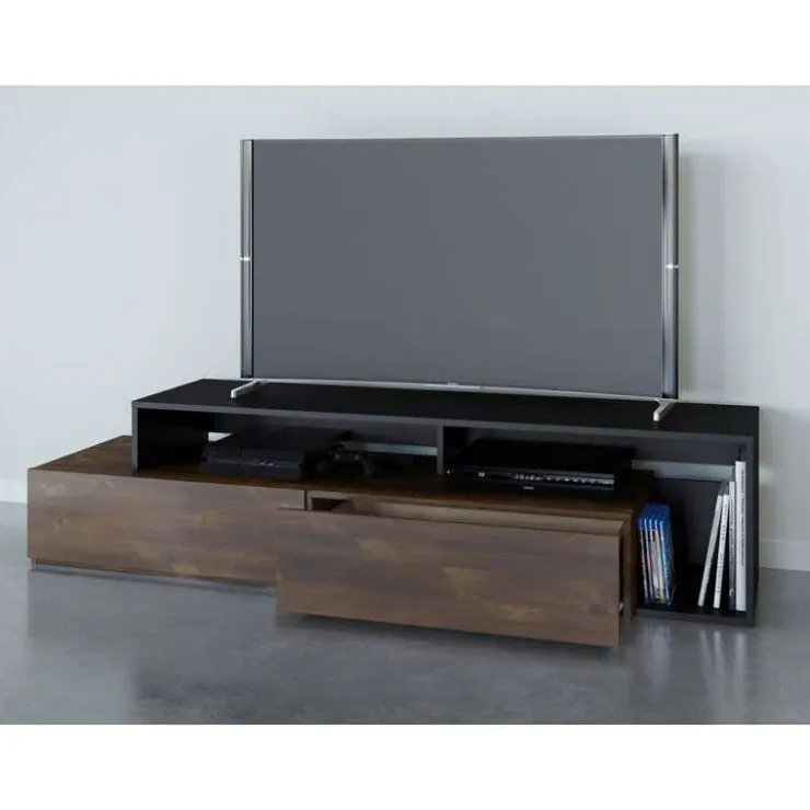 Nexera TV Stand 72" - Black and Brown New