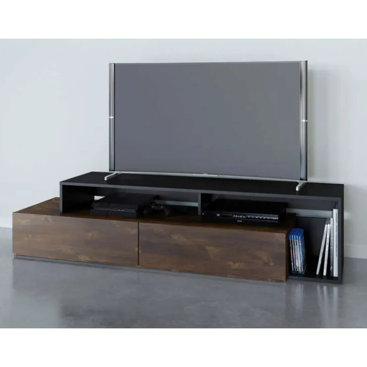 Nexera TV Stand 72" - Black and Brown New