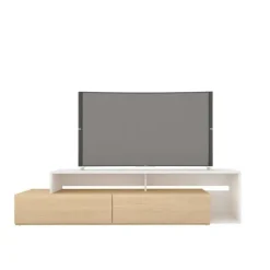 Nexera TV Stand 72" - Beige and White Hot