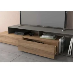 Nexera TV Stand 72" - Light Brown and Grey Discount