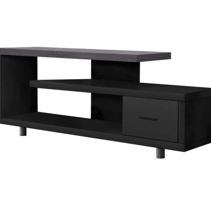 Monarch TV Stand with Drawer 60" - Black Best