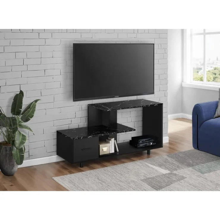 Monarch TV Stand with Drawer 48" - Black Discount