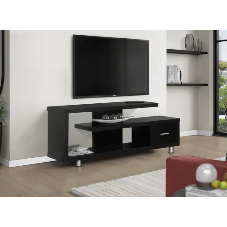 Monarch TV Stand with Drawer 60" - Espresso New