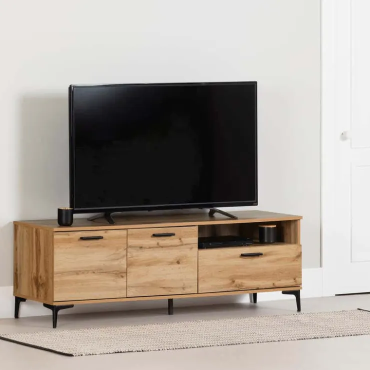 Meubles South Shore TV Stand with Drawer 60" - South Shore Nordik Oak