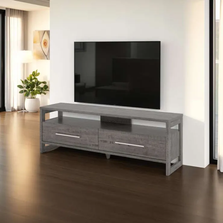 MEQ TV Stand with Drawers 63" - Grey Best