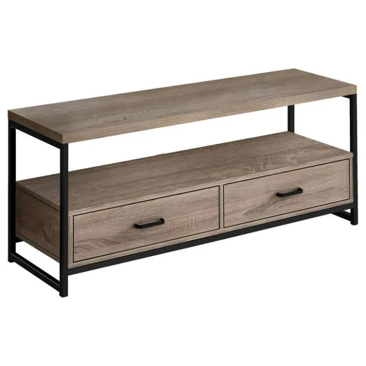 Monarch TV Stand with Drawers 48" - Dark Taupe Discount