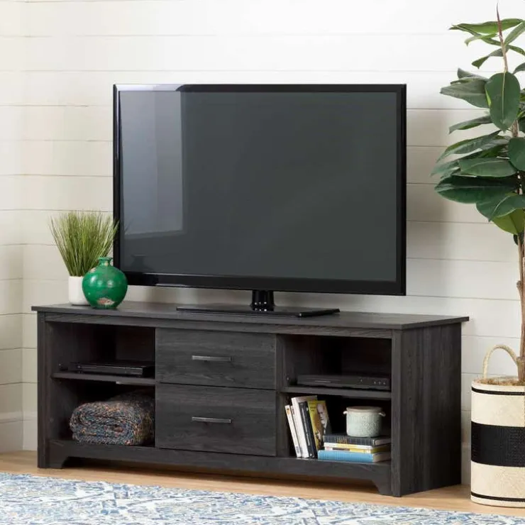 Meubles South Shore TV Stand with Drawers 60" - South Shore GRAY OAK New