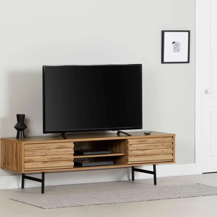 Meubles South Shore TV Stand with Drawers 70" - South Shore Nordik Oak Clearance