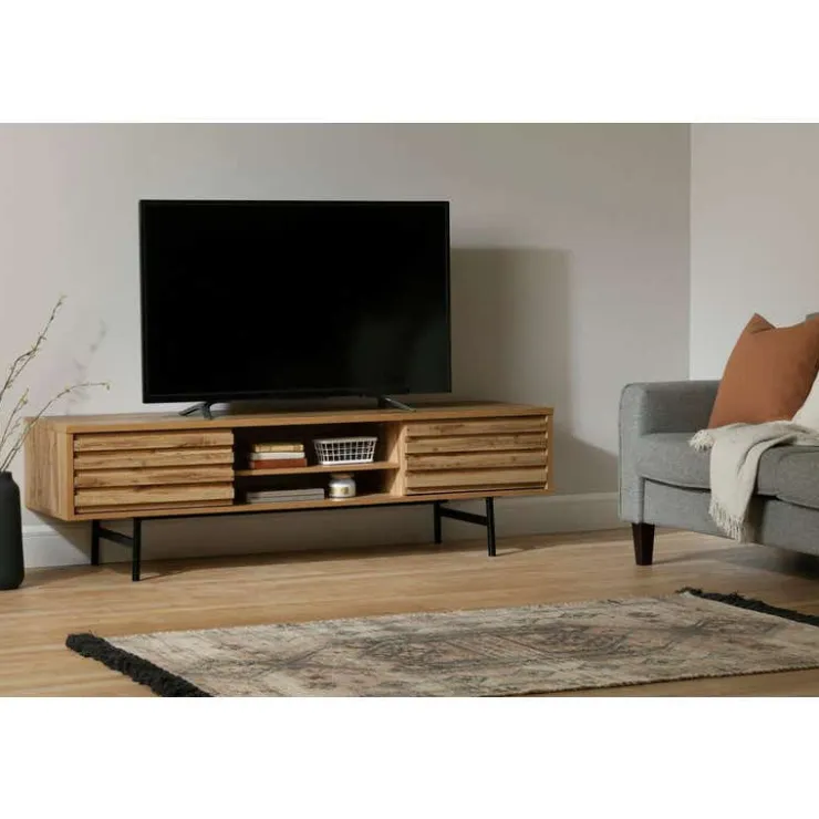 Meubles South Shore TV Stand with Drawers 70" - South Shore Nordik Oak Clearance