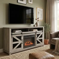 TV Stand with Electric Fireplace 66" Online