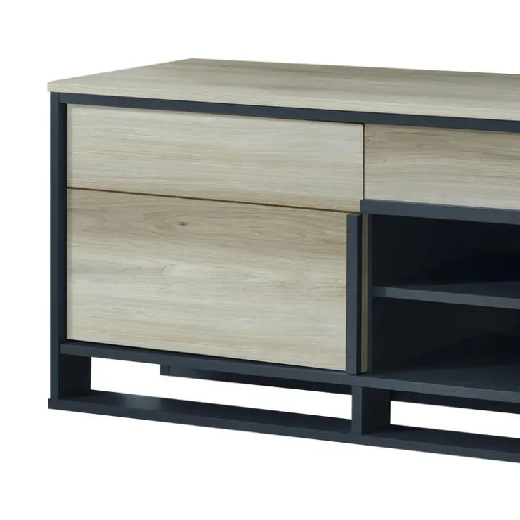TV Stand with Storage - 71" White/Dark Grey Online