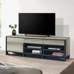 TV Stand with Storage - 71" White/Dark Grey Online