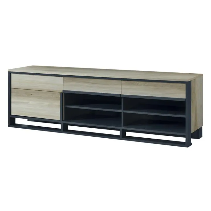 TV Stand with Storage - 71" White/Dark Grey Online