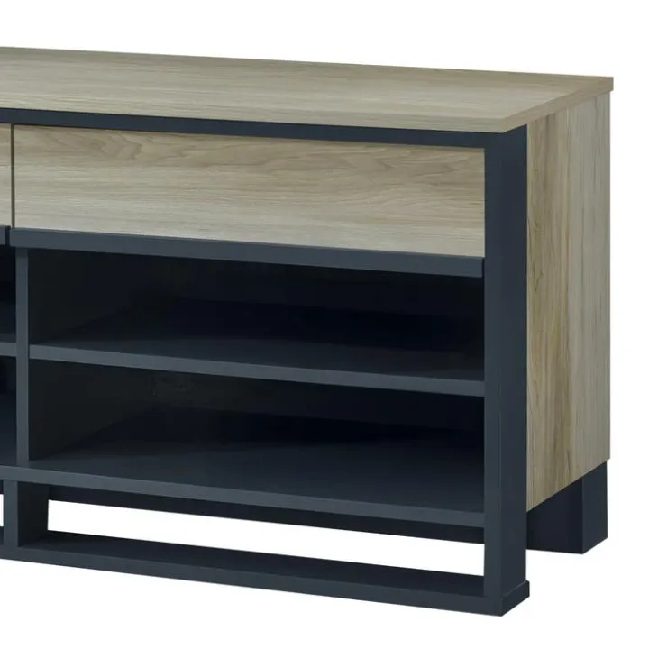 TV Stand with Storage - 71" White/Dark Grey Online