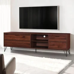 TV Stand with Storage - 71" Brown Sale