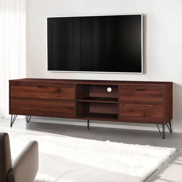 TV Stand with Storage - 71" Brown Sale