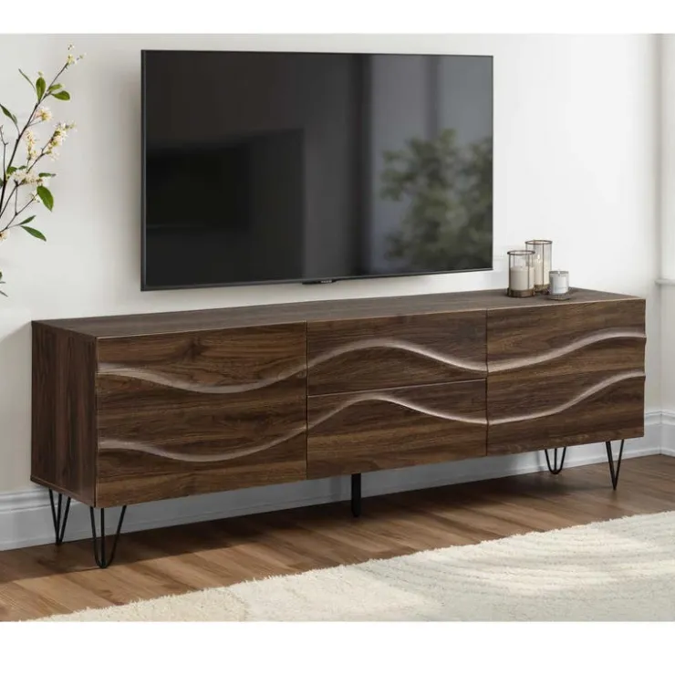 Monarch TV Stand with Storage 72" - Brown New
