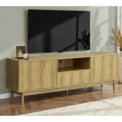 Monarch TV Stand with Storage 72" - Walnut Discount