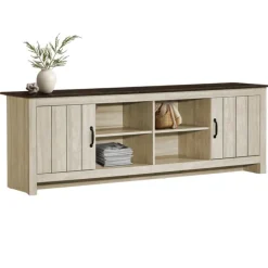 Monarch TV Stand with Storage 72" - Light Beige Outlet