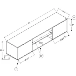 Monarch TV Stand with Storage 72" - Natural Hot