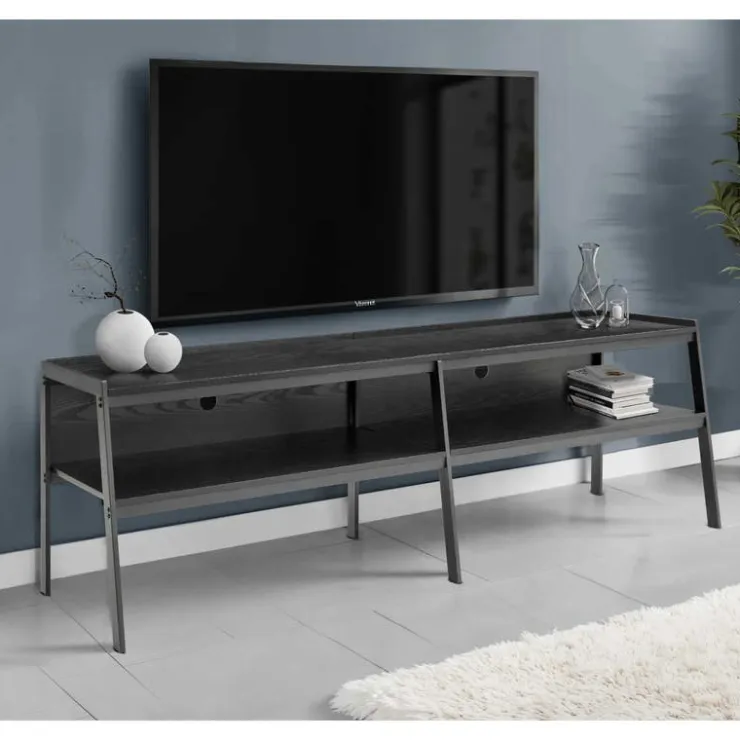 Monarch TV Stand with Storage 72" - Black Hot