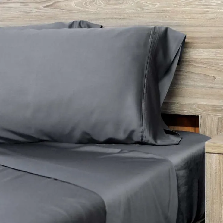 Twin Bamboo Bed Sheet Set - Charcoal Grey New