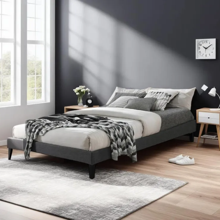 Twin Bed (39") Dark grey Discount