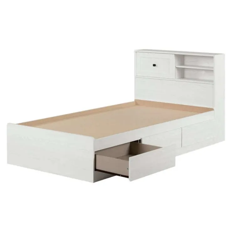 Meubles South Shore Twin Bed with 3-Drawer Storage and Headboard (39") - South Shore White Discount