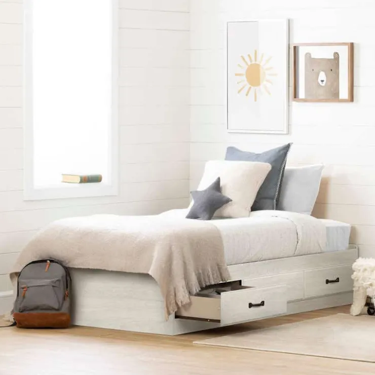 Meubles South Shore Twin Bed with 3-Drawer Storage (39") - South Shore White Discount