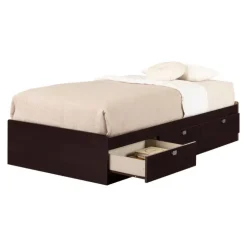 Meubles South Shore Twin Bed with 3-Drawer Storage (39'') - South Shore CHOCOLATE Online