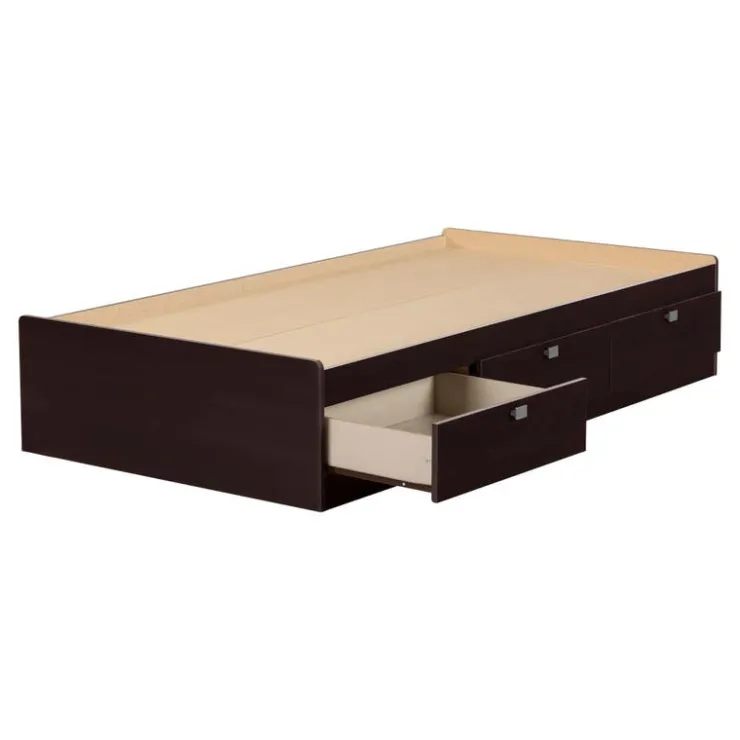 Meubles South Shore Twin Bed with 3-Drawer Storage (39'') - South Shore CHOCOLATE Online