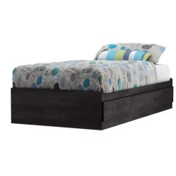Meubles South Shore Twin Bed With 3-Drawer Storage (39") - South Shore GRAY OAK