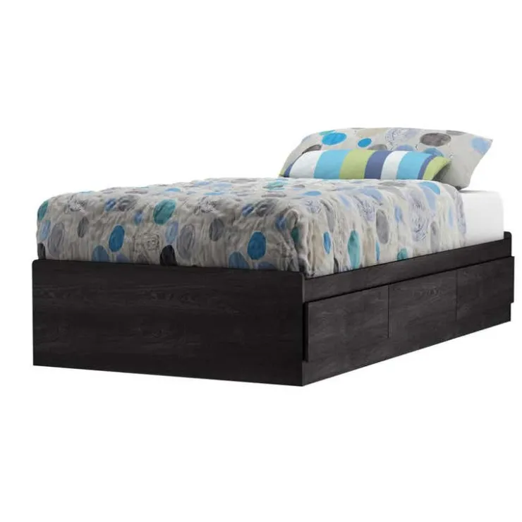Meubles South Shore Twin Bed With 3-Drawer Storage (39") - South Shore GRAY OAK