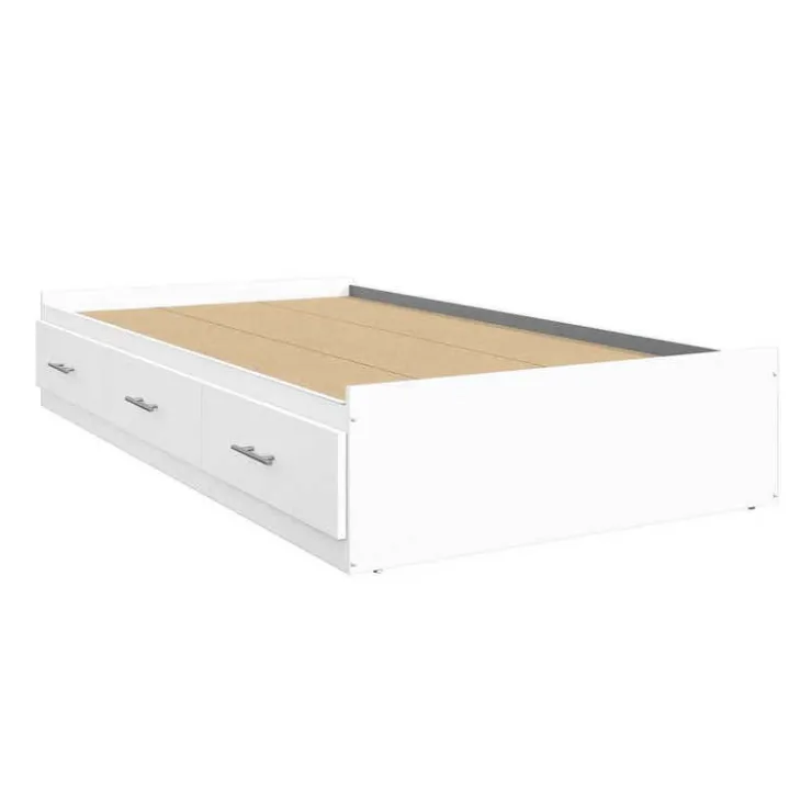 SUA-V Twin Bed with 3-Drawer Storage (39") WHITE New