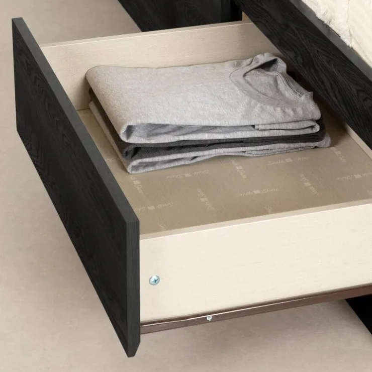Meubles South Shore Twin Bed with 3-Drawer Storage and Headboard (39") - South Shore Gray Discount