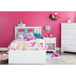 Meubles South Shore Twin Bed with 3-Drawer Storage and Headboard (39") - South Shore White Discount