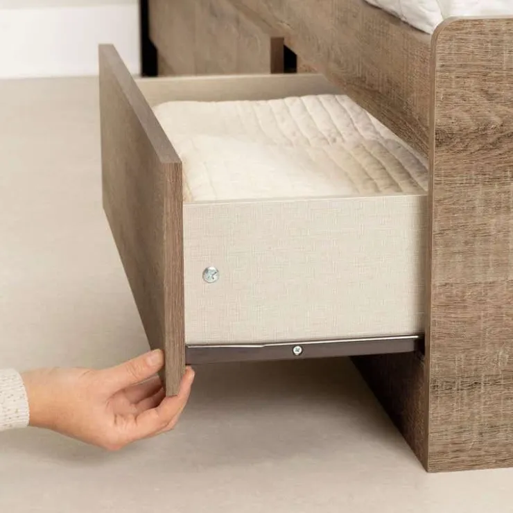 Meubles South Shore Twin Bed With 3-Drawer Storage (39") - South Shore Weathered Oak Hot