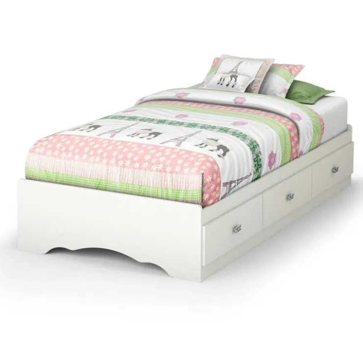 Meubles South Shore Twin Bed with 3-Drawer Storage (39'') - South Shore PURE WHITE Best