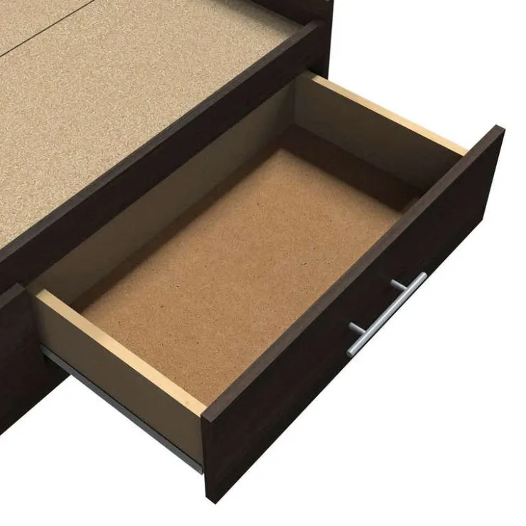 SUA-V Twin Bed with 3-Drawer Storage (39") Taupe Hot